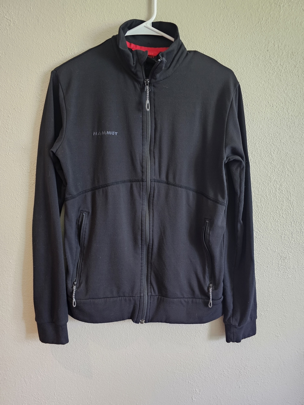 Mammut Men's Medium Black Lightweight Jacket Full Zip Stretch Hiking Outdoors